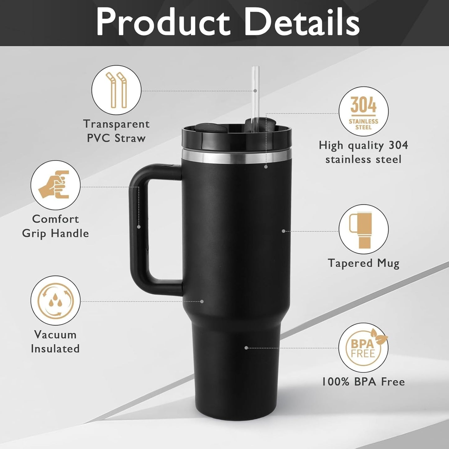 40oz Insulated Tumbler w/ Handle